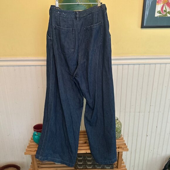 Lane Bryant Womens Wide-Leg Denim Jeans Size 14 - Picture 2 of 8